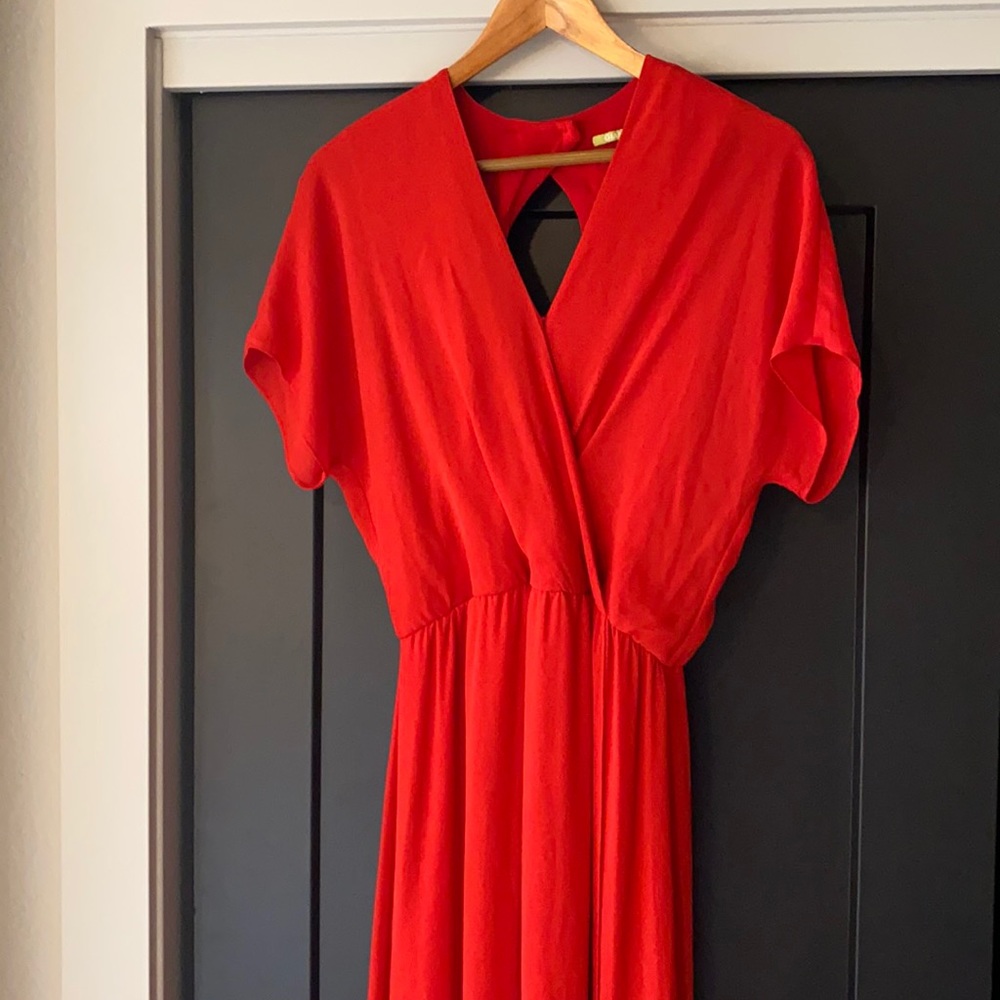 Red Gianni bini chiffon dress